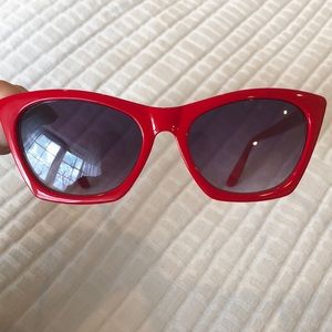 Red cat eye sunglasses